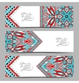 set of three horizontal banners with decorative vector image