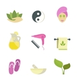 spa beauty body care icons vector image