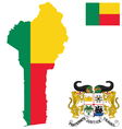 benin flag vector image