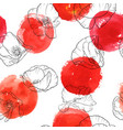 seamless pattern with drawing poppy flowers vector image vector image