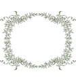 floral border from sketches laurel branches vector image