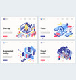 isometric business startup technology vector image vector image
