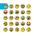 set of emoji emoticons vector image vector image