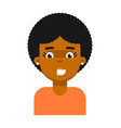 happy facial expression of black girl avatar vector image vector image