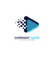 pixel video logo icon design vector image vector image