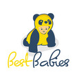 cute baby with clothes panda vector image vector image