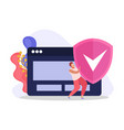 internet security icon vector image vector image