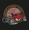 custom car vintage colorful print vector image