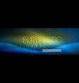 glowing neon circle line dots round design vector image