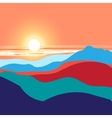 graphics landscape sunset vector image
