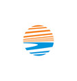 sunset icon logo design vector image