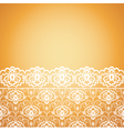 floral seamless lace pattern on yellow background vector image vector image