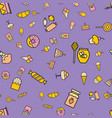 simple food and drink icon seamless pattern vector image vector image