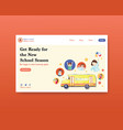 back to school and education concept with website vector image