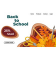 back to school design with paper cut waves vector image