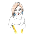 sketch of the woman vector image