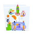 startup concept business characters analyzing vector image