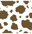 brown cow print seamless pattern background vector image