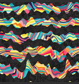 colored wavy lines with black waves seamless vector image