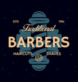 vintage barbershop label template vector image vector image