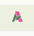 creative abstract logo letter a and plant leaf vector image