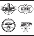 set of labels or logos for laundry service vector image