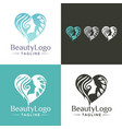 beauty salon logo icon emblem template vector image