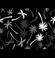 black and white palm trees seamless pattern vector image vector image