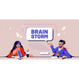 banner brainstorm team meeting vector image vector image