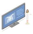 3d isometric flat of lung vector image vector image