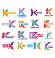 business icons letter k corporate identity vector image vector image