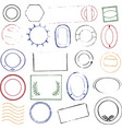 collection old rubber stamp postage set vector image