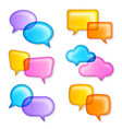 colorful chat bubbles vector image vector image