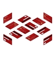 isometric credit cards vector image