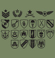 military symbols icons set - army emblems vector image