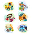 pet care concept composition icons set vector image vector image