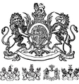 victorian lion crest vector image
