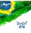 brazilian watercolor flag vector image