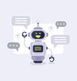 chat bot messages smart chatbot assistant vector image vector image