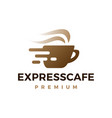 express cafe coffee quick delivery logo icon vector image