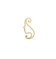 simple icon female profile hand drawn vector image vector image