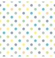 tile green blue yellow polka dots white background vector image
