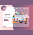 lecture website landing page design vector image