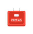 red plastic first aid kit simplified icon vector image