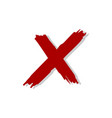 red x letter logo template design eps 10 vector image