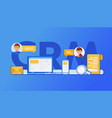 crm customer relationship management concept vector image