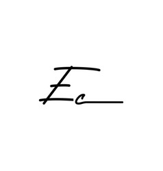 Initial ec elegant luxury monogram logo or badge Vector Image