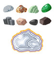 semi precious gemstones stones and mineral stone vector image