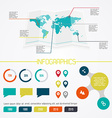 set of infographics elements in modern flat vector image