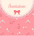 vintage invitation card vector image vector image